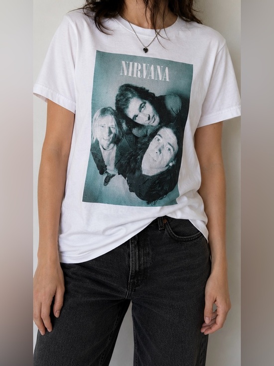 NIRVANA Other - Nirvana Looking Up Graphic Band Tee Black 100% Cotton Unisex Size Large